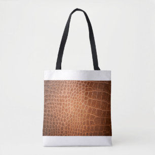 Brown skin leather texture use for background tote bag