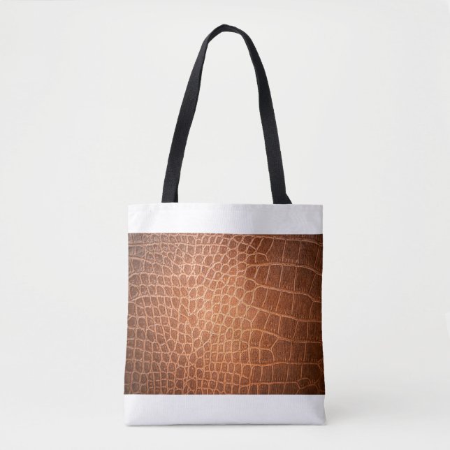 Brown skin leather texture use for background tote bag (Front)