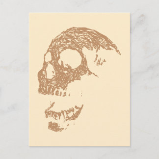 Brown Skull Design. Postcard