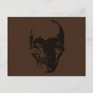 Brown Skull Postcard