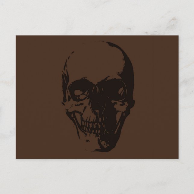 Brown Skull Postcard (Front)
