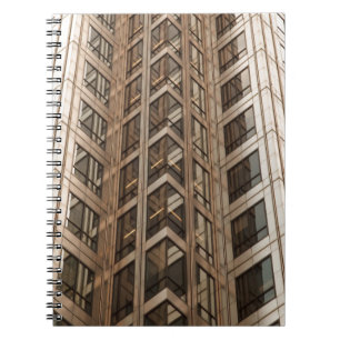 Brown Skyscraper Texture Spiral Notebook