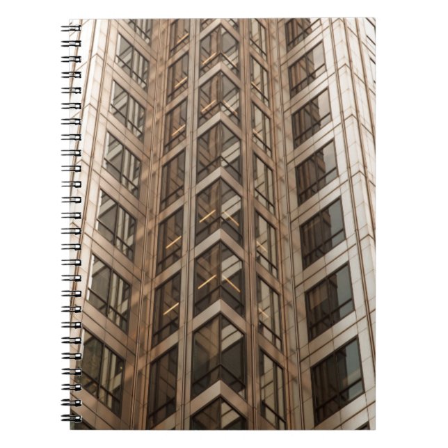 Brown Skyscraper Texture Spiral Notebook (Front)