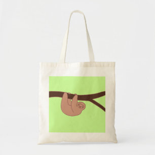 Brown Smiling Sloth with Heart Nose Tote Bag