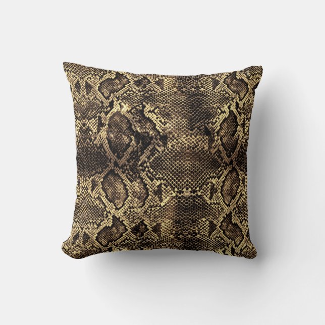 Brown Snake print Cushion (Front)