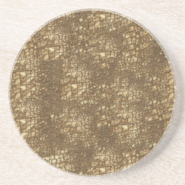 Brown Snake Skin Coaster (Front)