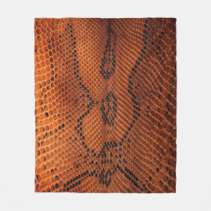 Brown snake skin pattern - natural backgroundbackg fleece blanket