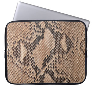Brown Snakeskin Look Laptop Sleeve
