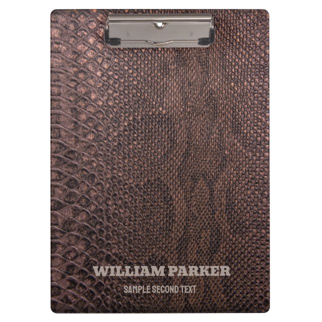 Brown Snakeskin Pattern  Clipboard (Front)