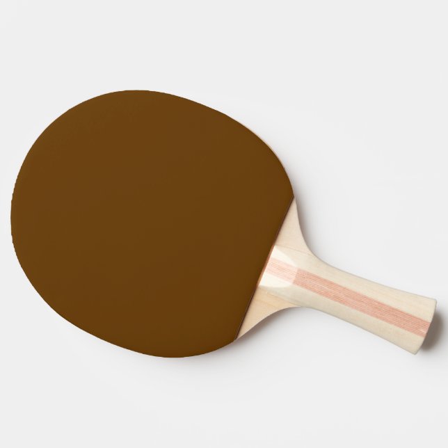 Brown (solid colour)  ping pong paddle (Side)