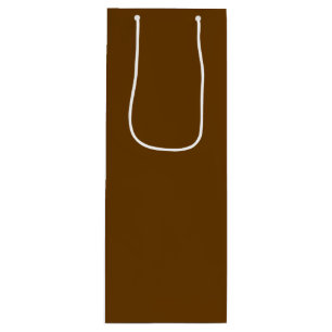 Brown (solid colour)  wine gift bag
