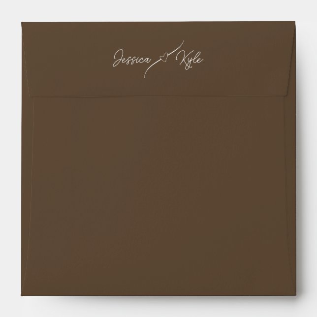 Brown Solid Stationery Coloured Envelope (Back (Top Flap))