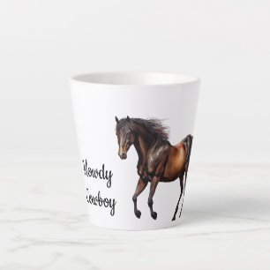 Brown Southwest Horse Latte Mug