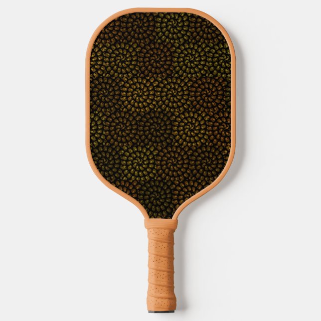 Brown Spiral Lion Heads Pattern,  Pickleball Paddle (Front)
