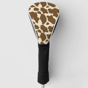 Brown Spots Cow Print Farmer Farm Animals Classy Golf Head Cover