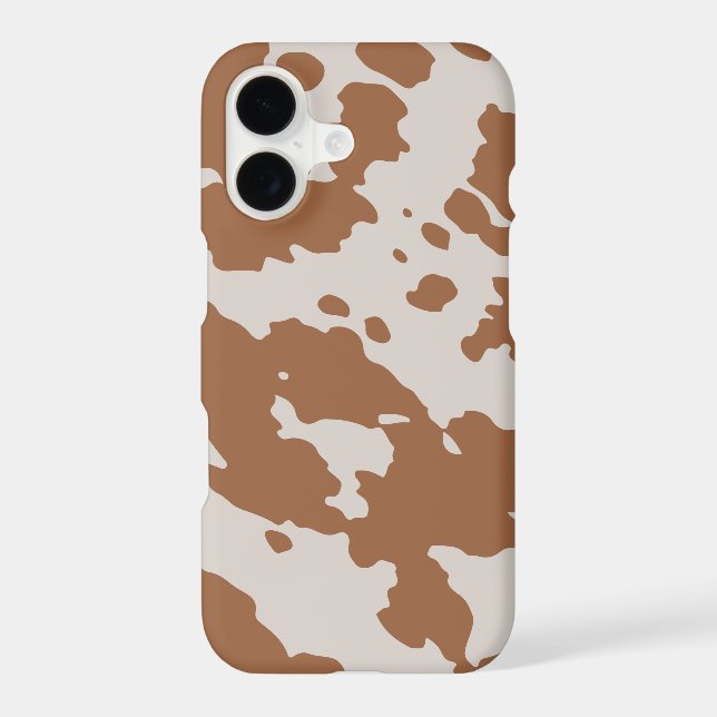 Brown Spotted Cowhide Animal Print iPhone Case (Back)
