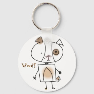 Brown Spottie Dog Keychain
