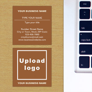 Brown Square Business Card