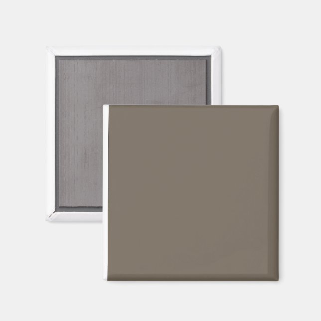 Brown Square Magnet Minimal Neutral Aesthetic (Front/Back)