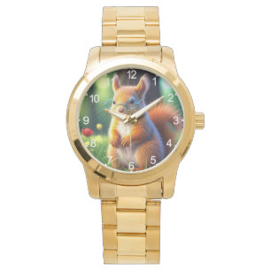 Brown Squirrel Sitting On Grass-43543 Watch