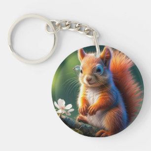 Brown Squirrel Sitting on The Branch-567656  Key Ring