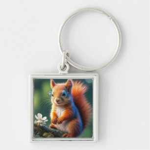 Brown Squirrel Sitting on The Branch-567656  Key Ring