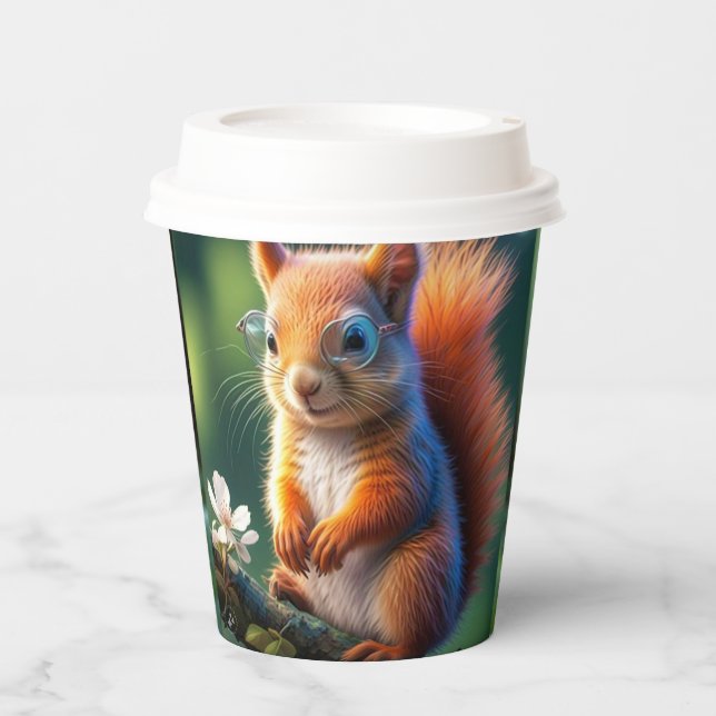 Brown Squirrel Sitting on The Branch-567656 Paper Cups (Front)