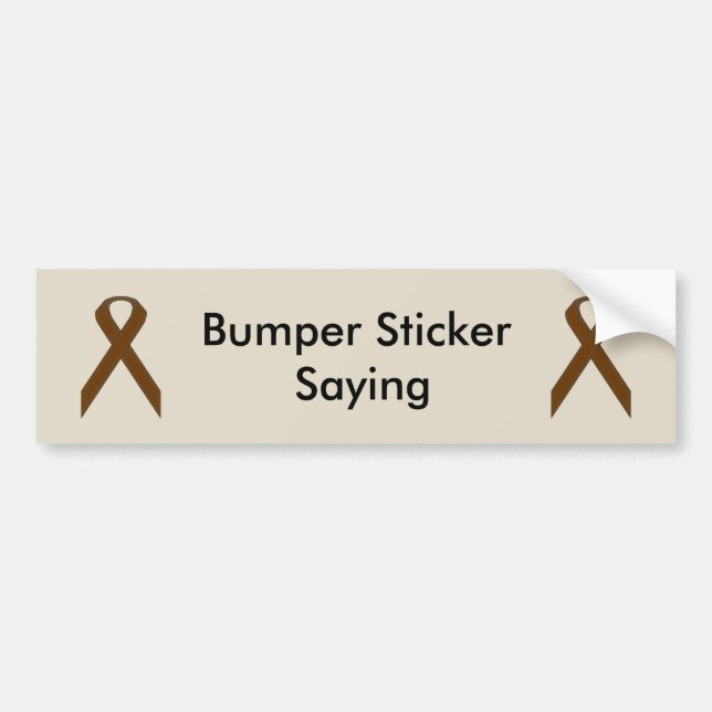 Brown Standard Ribbon by Kenneth Yoncich Bumper Sticker (Front)