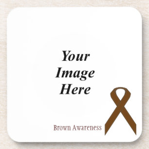 Brown Standard Ribbon by Kenneth Yoncich Coaster