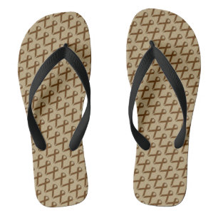 Brown Standard Ribbon by Kenneth Yoncich Jandals