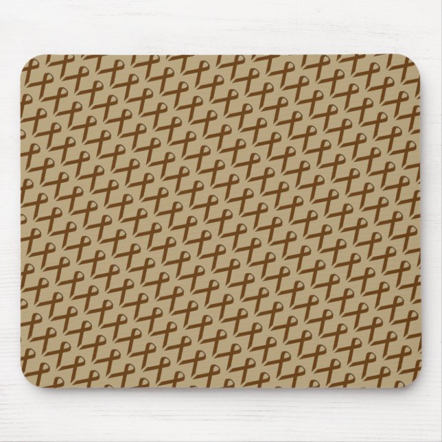 Brown Standard Ribbon by Kenneth Yoncich Mouse Pad (Front)