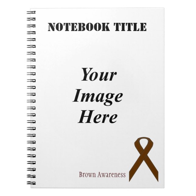 Brown Standard Ribbon by Kenneth Yoncich Spiral Notebook (Front)