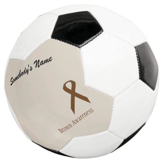 Brown Standard Ribbon Template by Kenneth Yoncich Soccer Ball (Three Quarter)