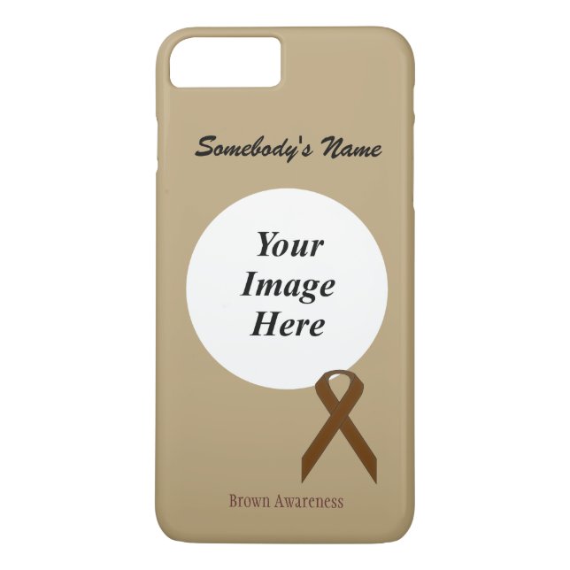 Brown Standard Ribbon Tmpl by Kenneth Yoncich Case-Mate iPhone Case (Back)