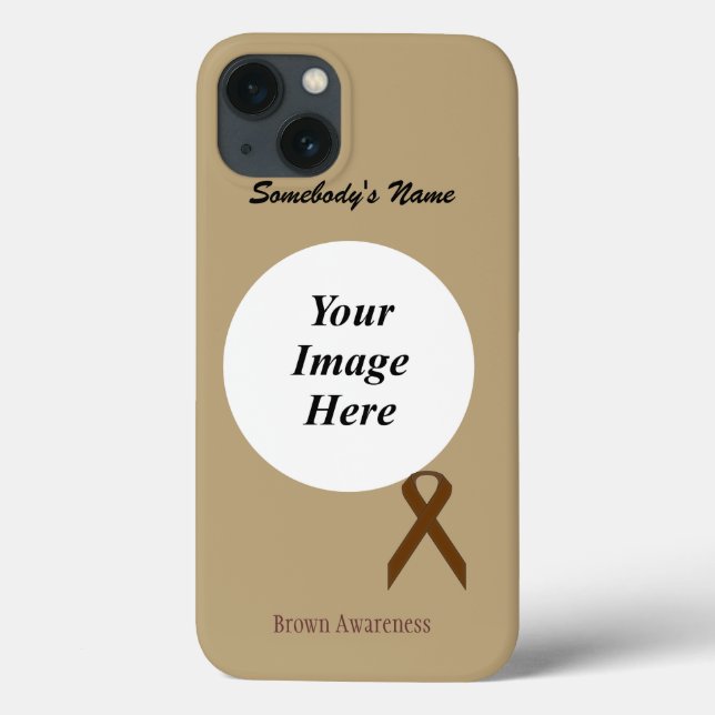 Brown Standard Ribbon Tmpl by Kenneth Yoncich Case-Mate iPhone Case (Back)