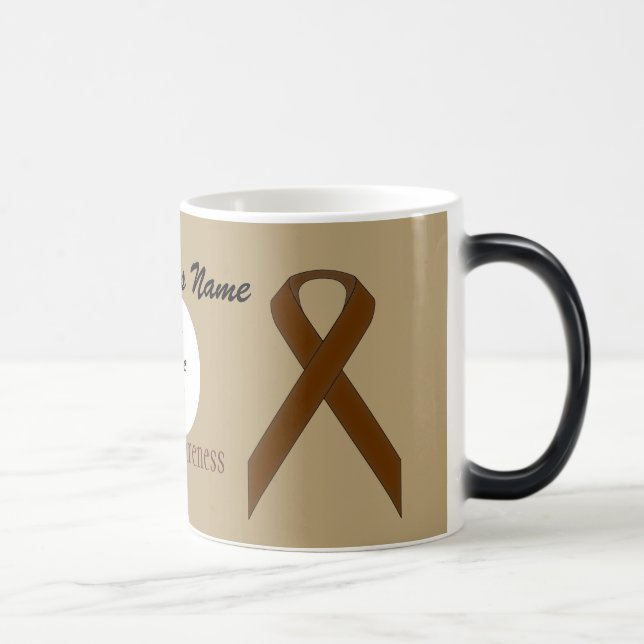 Brown Standard Ribbon Tmpl by Kenneth Yoncich Magic Mug (Right)