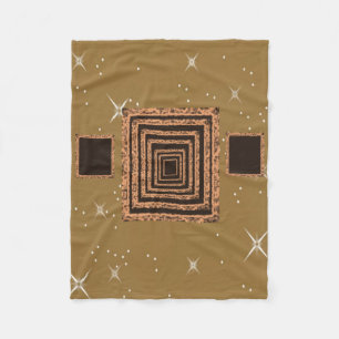 brown star custom fleece blanket