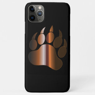 BROWN STEEL BEAR PAW ON BLACK Case-Mate iPhone CASE
