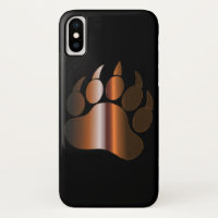 BROWN STEEL BEAR PAW ON BLACK