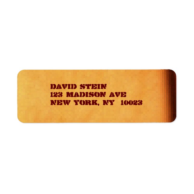Brown / Stencil accent address labels (Front)
