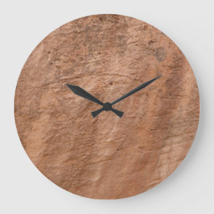  Brown stone Rock natural  Large Clock