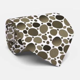 Brown stone shapes tie