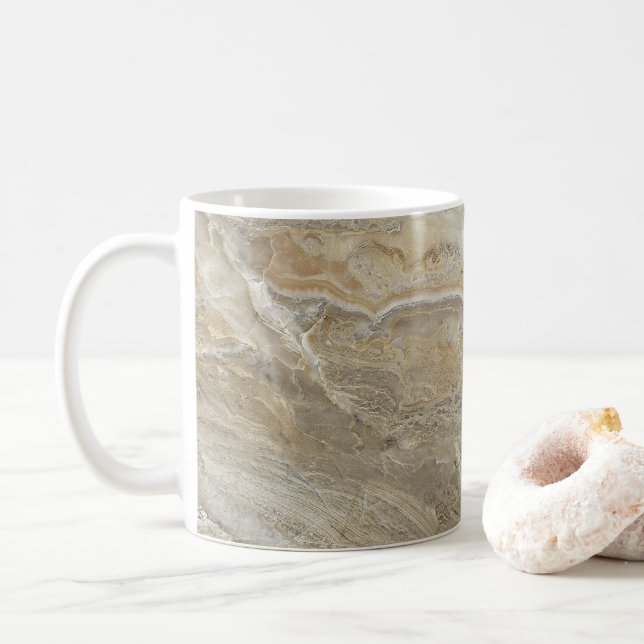 Brown stone texture  coffee mug (With Donut)