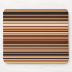 Brown Striped Pattern Mouse Pad