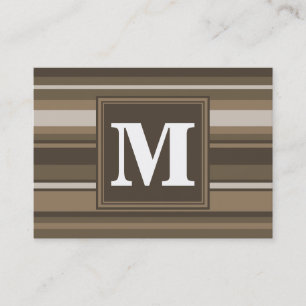 Brown stripes business card
