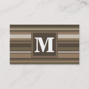 Brown stripes business card