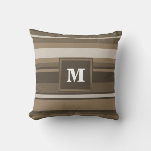 Brown stripes cushion