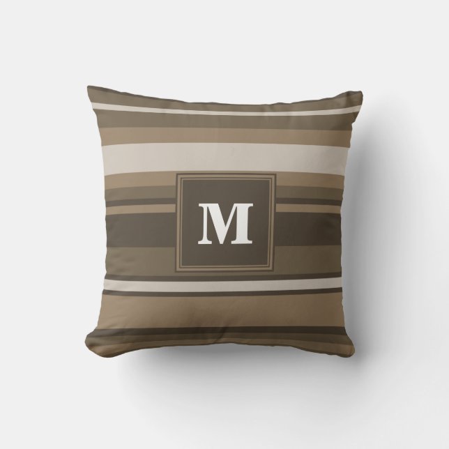 Brown stripes cushion (Front)