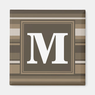 Brown stripes magnet