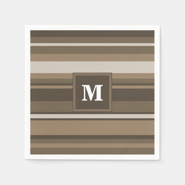 Brown stripes napkin (Front)